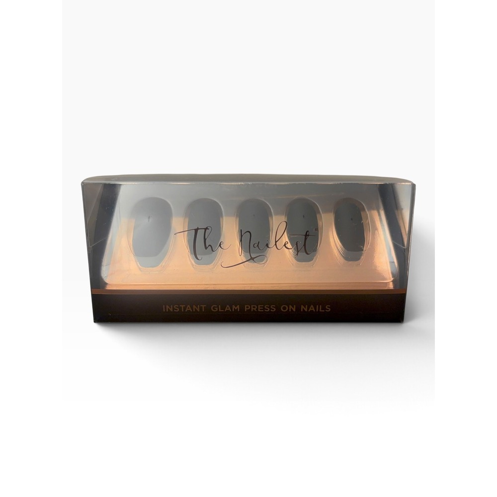 The Nailest Instant Glam Press On Nails Black Coffin Shape Manicure Set